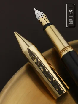 Şövalye Kalem kaligrafi kalemi Sandal Ağacı Pirinç dolma kalem Yüksek Dereceli Hediye İş Kalem