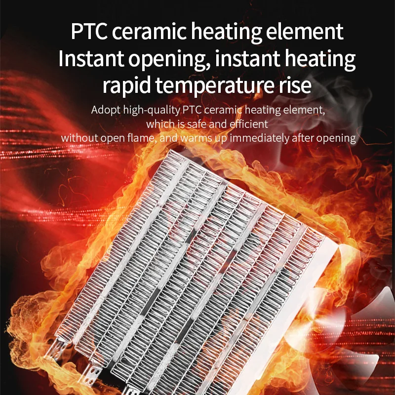 Taşınabilir ısıtıcı, ısıtıcılar kapalı kullanım için, 500W Taşınabilir elektrikli ısıtıcılar salınan seramik ısıtıcı PTC hızlı ısıtma Görüntü 1