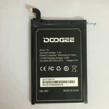 DOOGEE T6 Pil Yüksek Kalite Büyük Kapasiteli 6250mAh Bateria Akümülatör DOOGEE T6 Pro