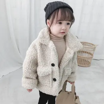 2022 kız ceket sonbahar ve kış yeni stil artı kadife kalınlaşma çocuk yabancı stil Kore versiyonu sıcak ceket